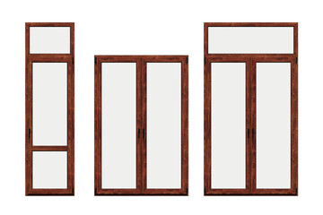 interior doors isolate on a transparent background, interior furniture, 3D illustration, cg render
