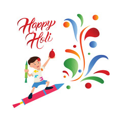 Happy holi festival. Vector illustration design. 