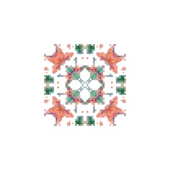 Pixel snowflakes for winter decoration