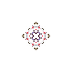 Pixel snowflakes for winter decoration