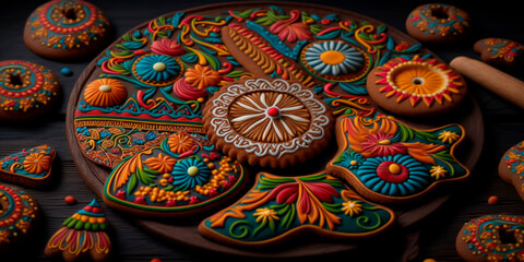 Delicious Russian Tula Gingerbread - The Perfect Christmas Treat - obrazy, fototapety, plakaty