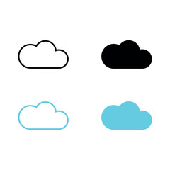 Obraz premium Cloud vector icon