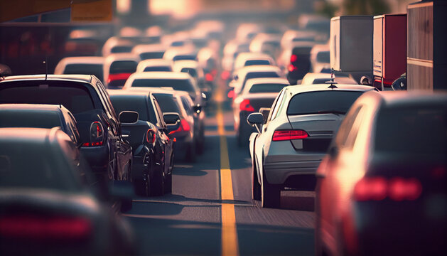 Cars are stuck in traffic. Generative AI