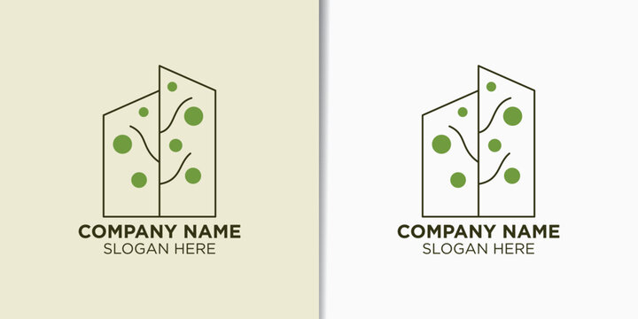 agriculture logo design template, elegant organic logo template