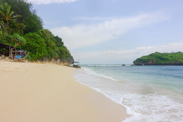 beach with white sand 