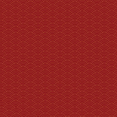 Asian patterns on a red background