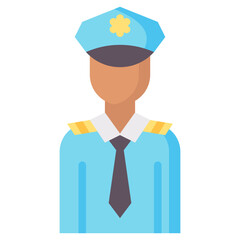 policeman avatar flat icon