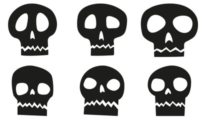 set of skulls