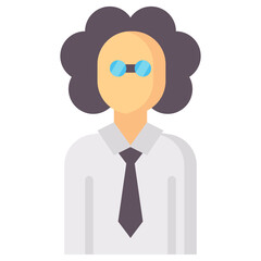 professor avatar flat icon