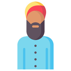 sikhman avatar flat icon