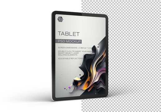 Tablet Device Mockup Isolated On White