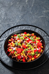 Black Bean Salad with Black-Eyed Peas and veggies