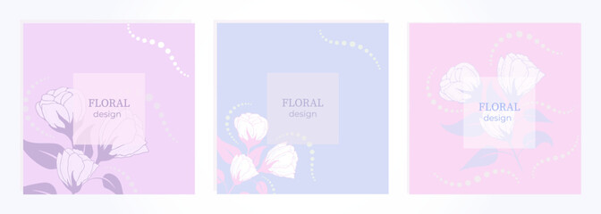  Elegant frame, background, floral invitation, with delicate flowers and decor. Vector vintage botanical illustration for invitation or wedding, postcard, decor, logo, label, branding