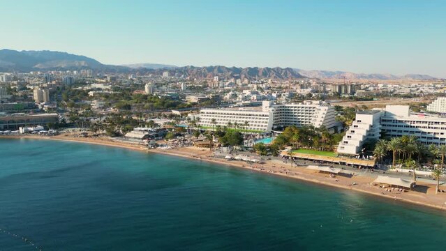 a drone fotage of a tropical bech in 4K