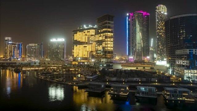 Dubai time lapse at night