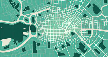 A generic city map - Generative AI