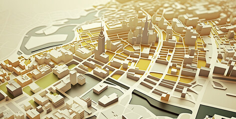 A generic miniatur cityscape - Generative AI