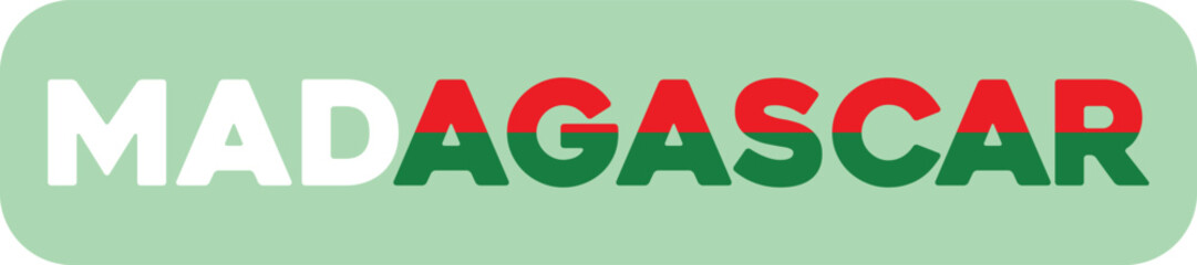 Abstraction of the country flag of Madagascar. vector illustration