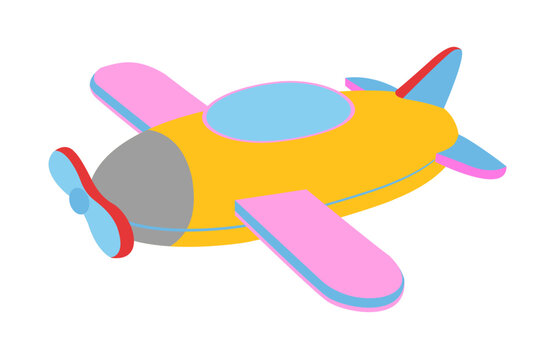 airplane isolated on white vector illustration