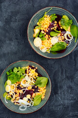 Low calorie lentil salad.