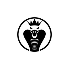 King cobra logo, Snake Head vector Illustration 