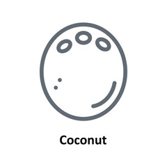 Coconut Vector  outline Icons. Simple stock illustration stock