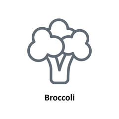 Broccoli Vector  outline Icons. Simple stock illustration stock