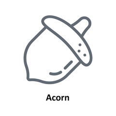 Acorn Vector  outline Icons. Simple stock illustration stock © Optima GFX