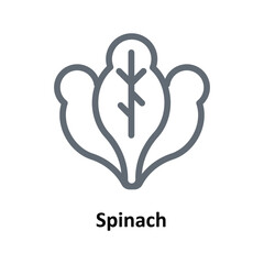 Spinach Vector  outline Icons. Simple stock illustration stock