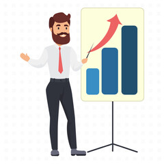 Corporate speaker flat icon. Colored vector element from business man and woman collection. Creative Corporate speaker icon for web design, templates and infographics.
