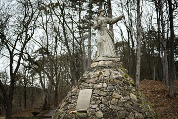 Monument of Anna Dorota or Zofia Chrzanowska, was a Polish heroine of the Polish Ottoman War, known for her acts during the Battle of Trembowla in 1675. - obrazy, fototapety, plakaty