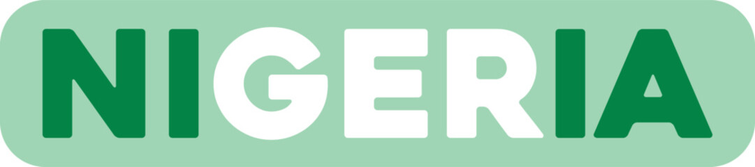 Abstraction of the flag of the country of Nigeria. Vector illustration