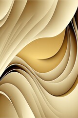 Abstract beige white brown creamy colors gradient and white with wave curve shapes, vertical orientation background. Generative AI illustration.