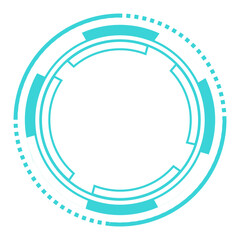 Naklejka premium Futuristic frame circles