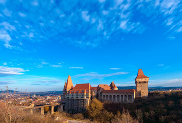Beautiful panorama of the Corvin castle Transylvania. Hunyadi Castle, Hunedoara Castle, Castelul...