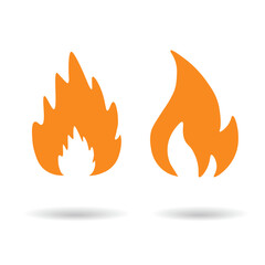 Fire warning sign icon. Dander symbol vector ilustration.