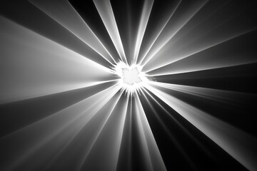 White sun rays. Sunny day scene. (Generative AI)