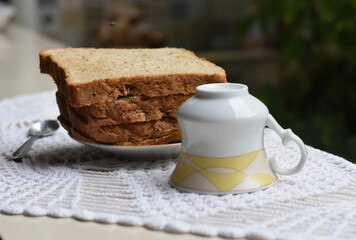 uma alimentaçao saudavel com um belo café pra sua dieta