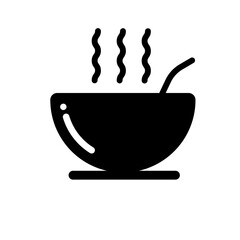 hot soup vector icon illustration