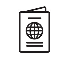 passport icon vector