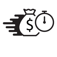 quick and easy loan, fast money providence, time payment, financial solution vector icon