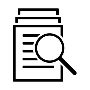search file icon, research vector