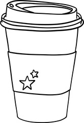 doodle coffee with stars