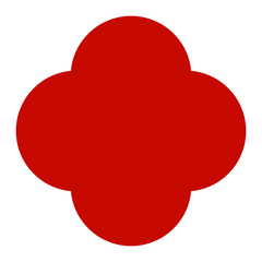 Geometric Quatrefoil Shape on a Transparent Background