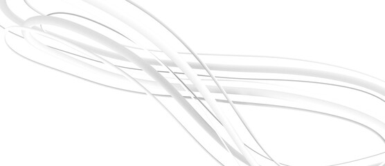 Abstract illustration of black and white lines swirling curves, futuristic abstraction,3d rendering