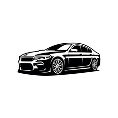 Obraz premium Car silhouette illustration vector
