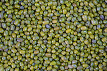 Green Asian beans. Green mung beans. Source of vitamins and protein. Bean texture.