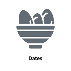 Dates Vector   Solid Icons. Simple stock illustration stock