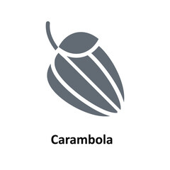 Carambola Vector   Solid Icons. Simple stock illustration stock