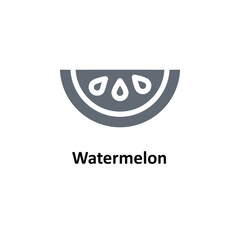 Watermelon Vector   Solid Icons. Simple stock illustration stock